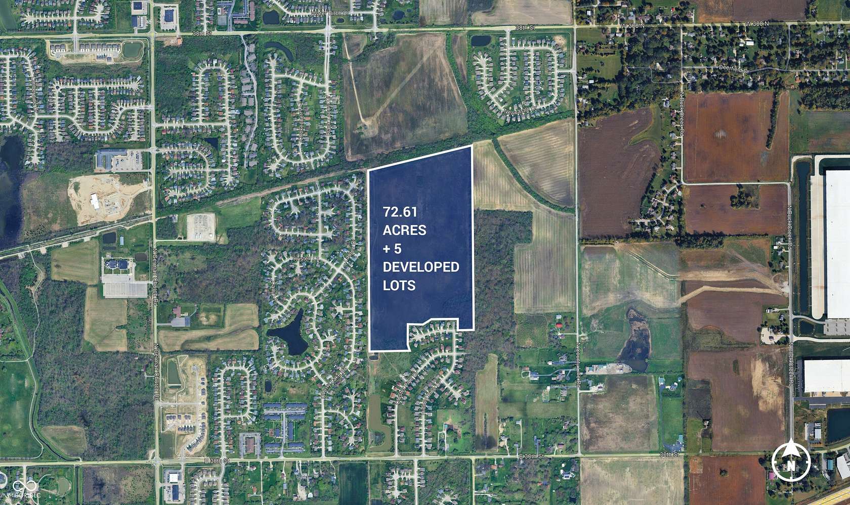 72.6 Acres of Land for Sale in Indianapolis, Indiana