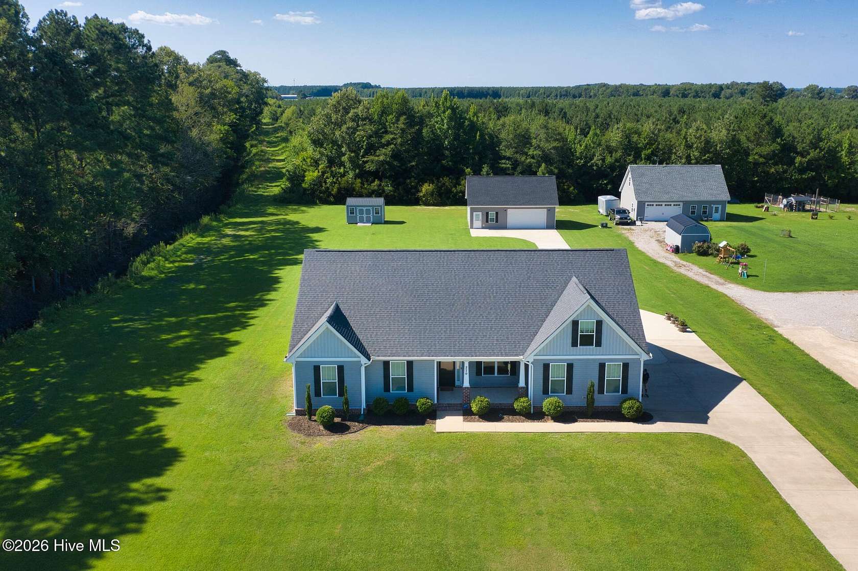 3.33 Acres of Land with Home for Sale in South Mills, North Carolina