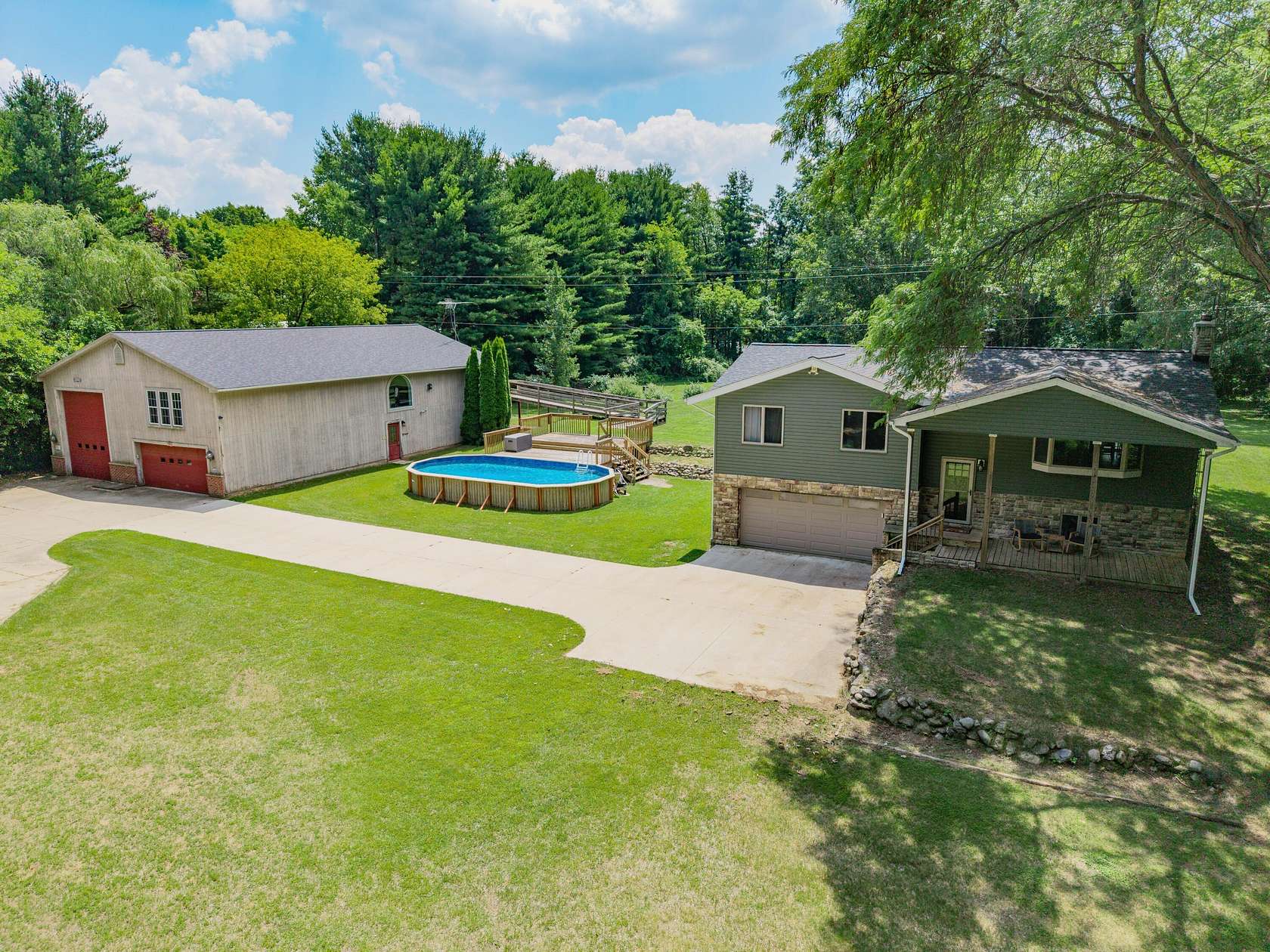 2.36 Acres of Land with Home for Sale in Grass Lake, Michigan