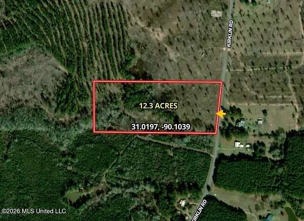 12.3 Acres of Land for Sale in Tylertown, Mississippi