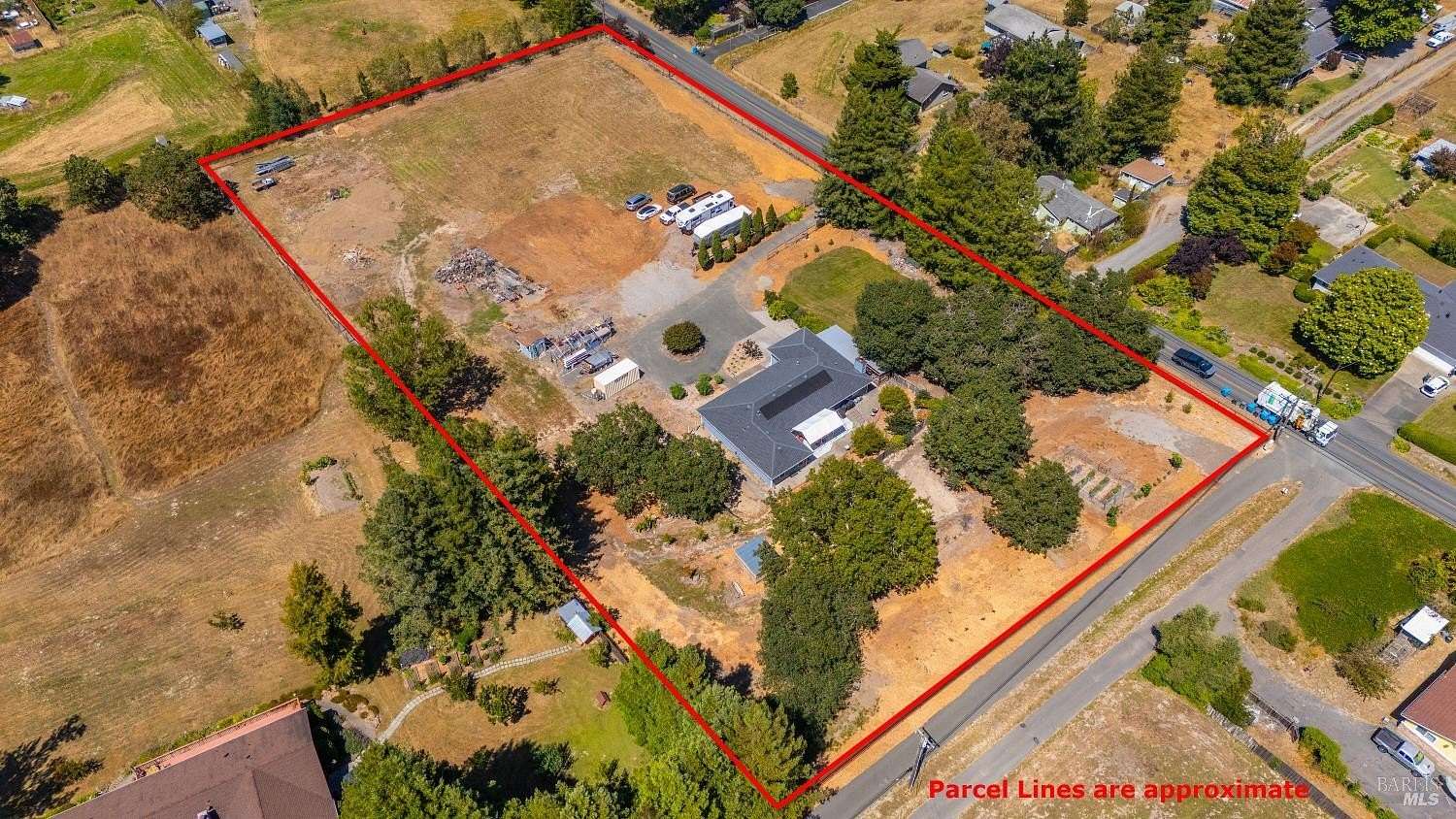 3.3 Acres of Land with Home for Sale in Sebastopol, California
