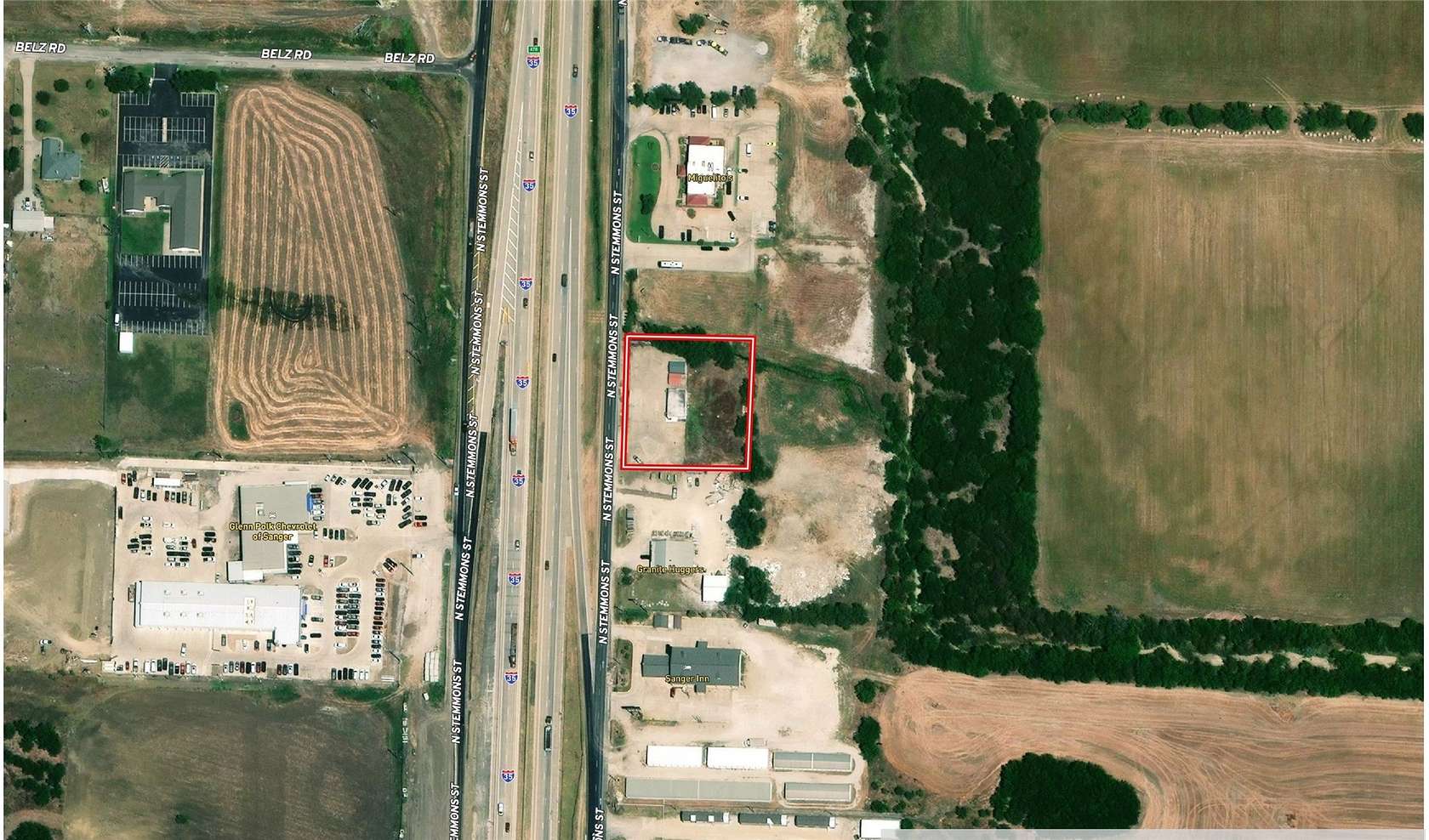 0.92 Acres of Commercial Land for Sale in Sanger, Texas