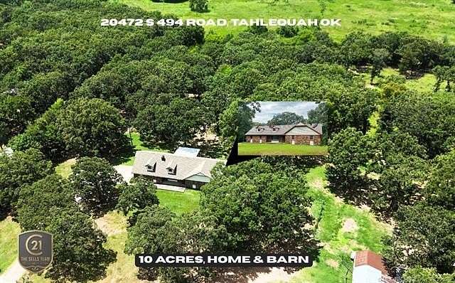 10 Acres of Land with Home for Sale in Tahlequah, Oklahoma