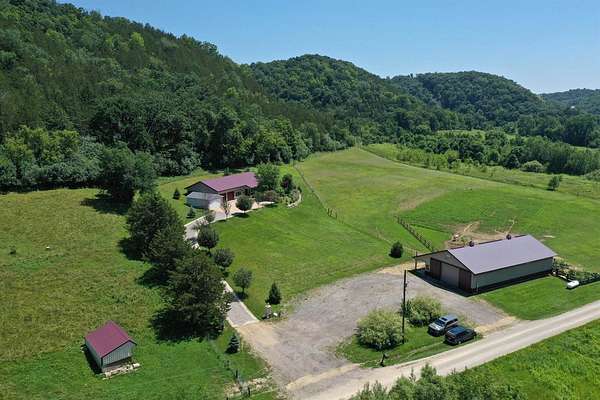 17.7 Acres of Land with Home for Sale in New Albin, Iowa