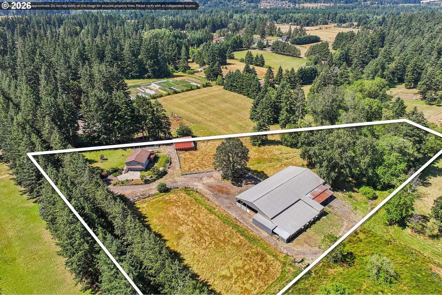 5.66 Acres of Land with Home for Sale in Camas, Washington