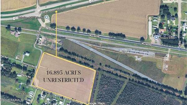 16.9 Acres of Mixed-Use Land for Sale in Erath, Louisiana