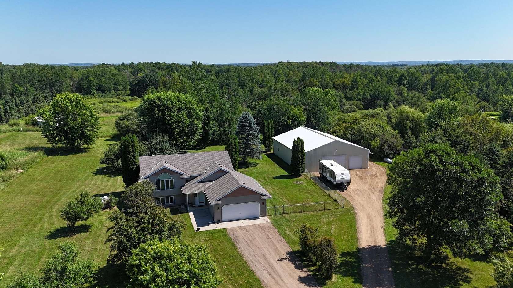 5 Acres of Land with Home for Sale in Shafer, Minnesota