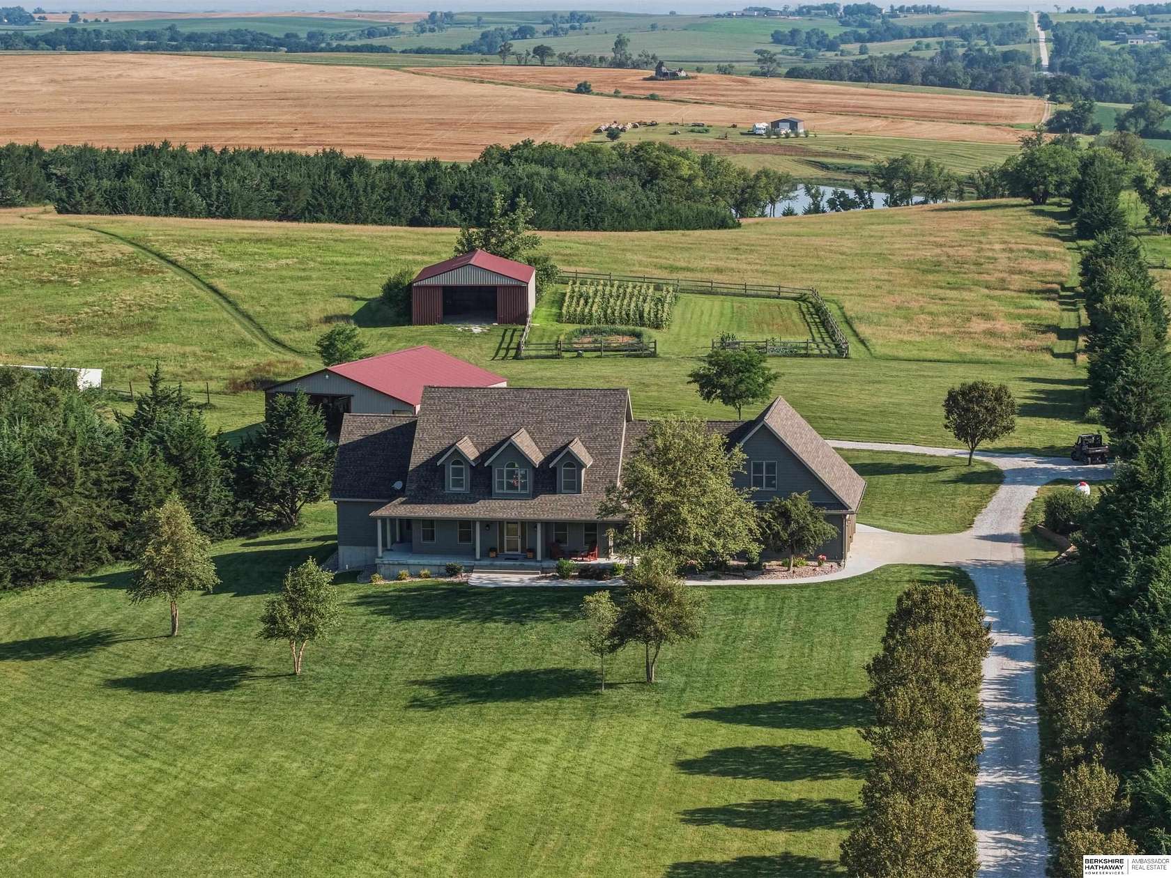 82.4 Acres of Land with Home for Sale in Burr, Nebraska