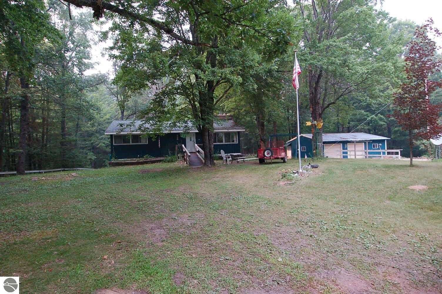 10 Acres of Recreational Land with Home for Sale in Mesick, Michigan