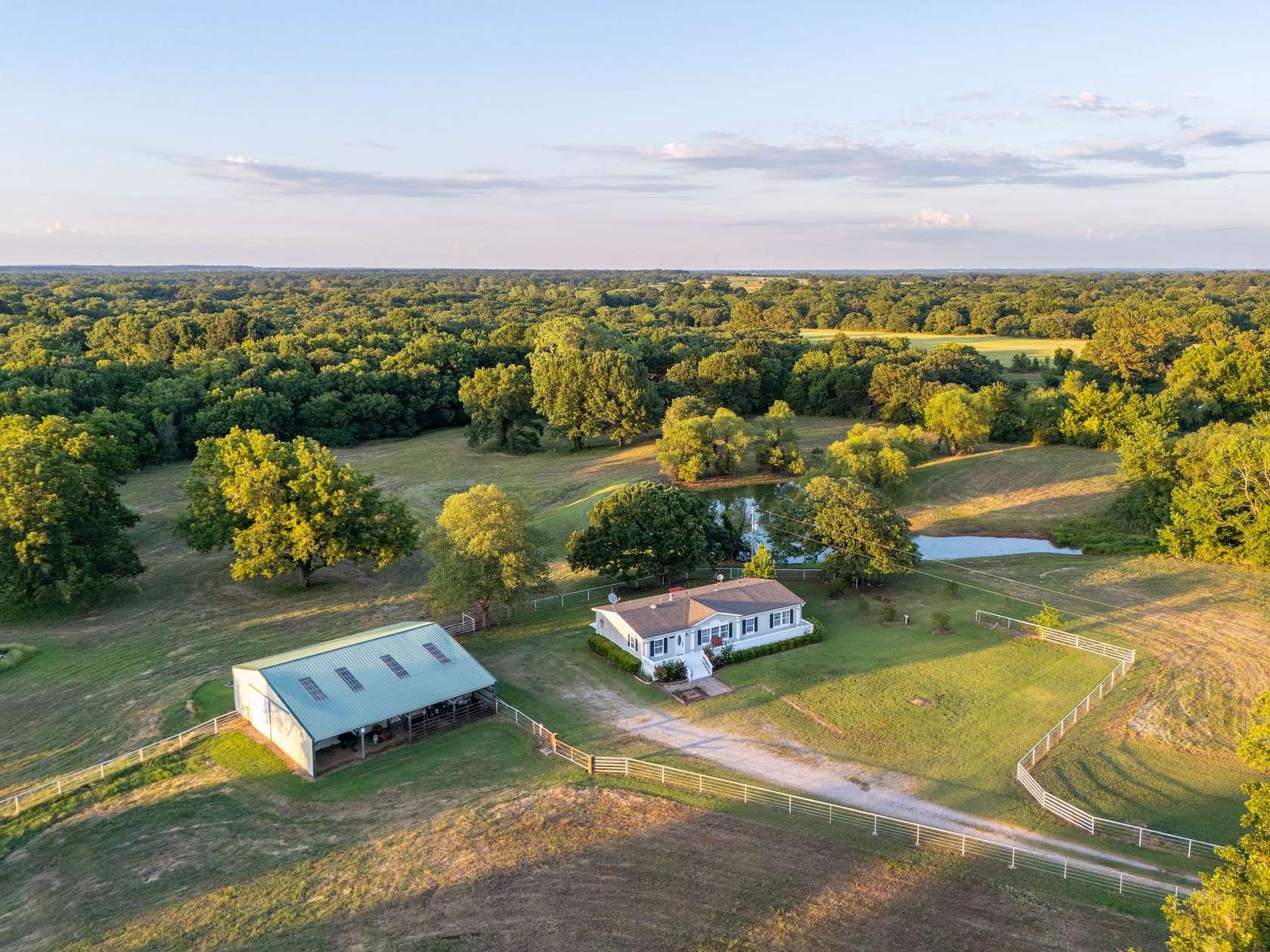 16.2 Acres of Land with Home for Sale in Earlsboro, Oklahoma