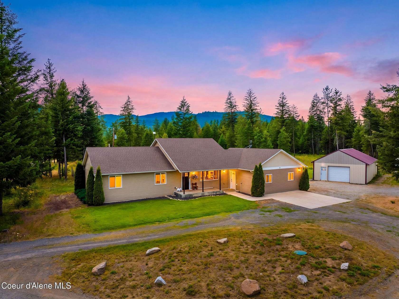 5 Acres of Land with Home for Sale in Blanchard, Idaho