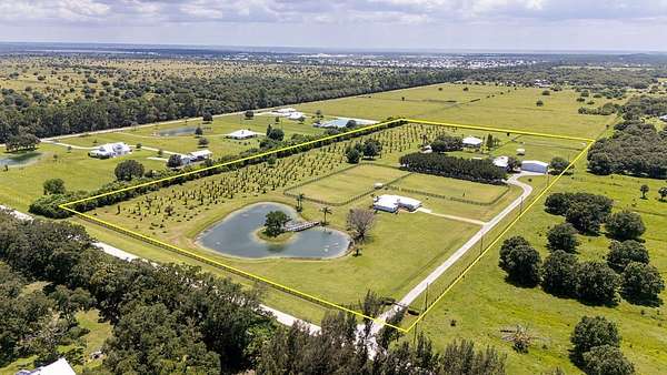 18.1 Acres of Land with Home for Sale in Vero Beach, Florida