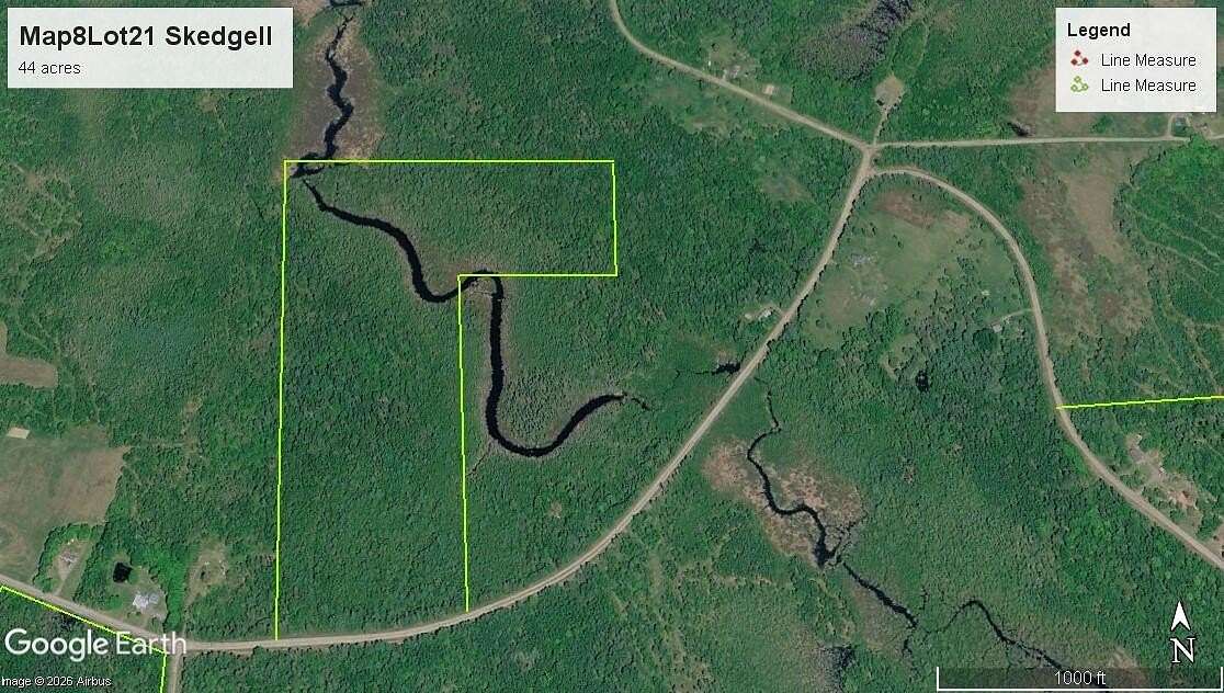 44 Acres of Recreational Land for Sale in Cary, Maine