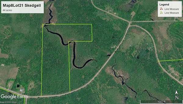 44 Acres of Recreational Land for Sale in Cary, Maine