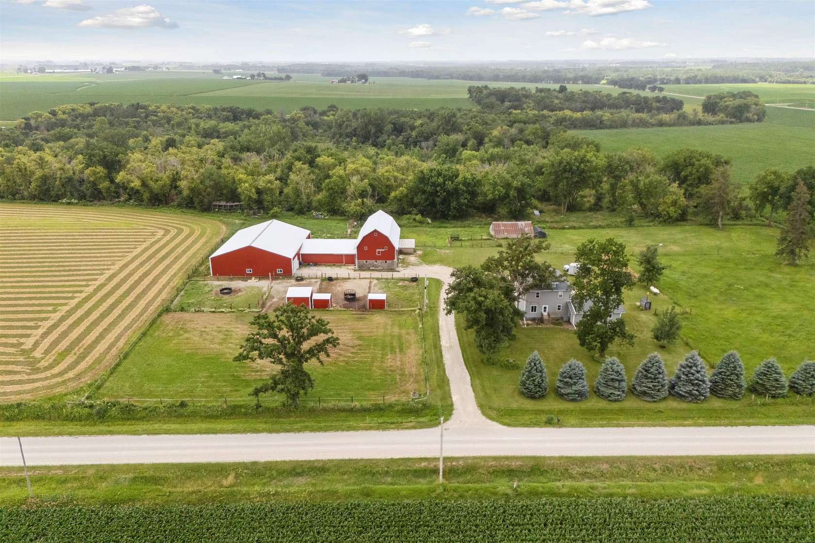 11.6 Acres of Land with Home for Sale in Fredericksburg, Iowa