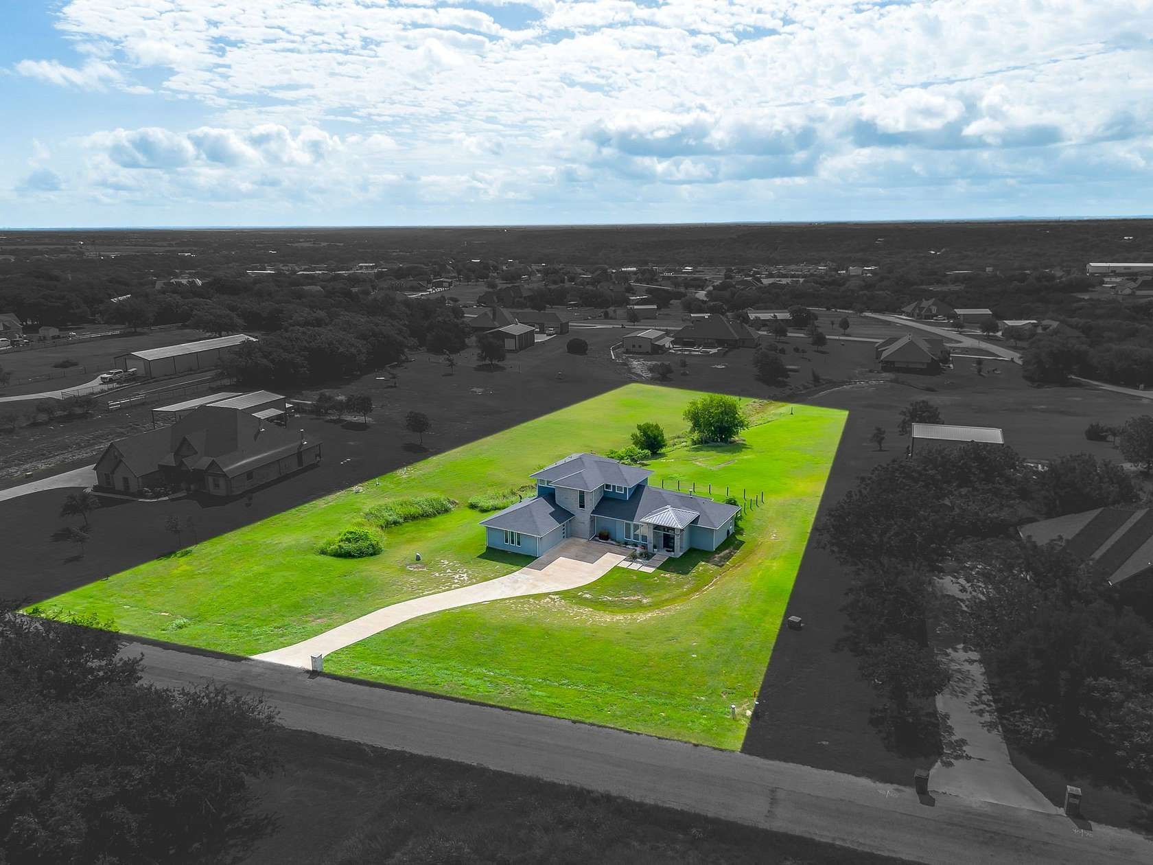 2 Acres of Land with Home for Sale in Cresson, Texas