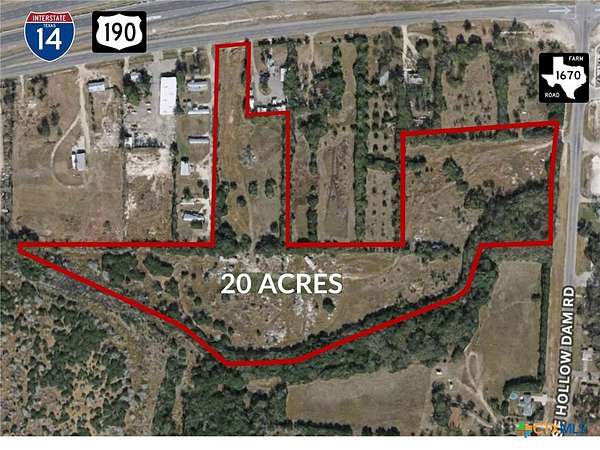20 Acres of Mixed-Use Land for Sale in Belton, Texas