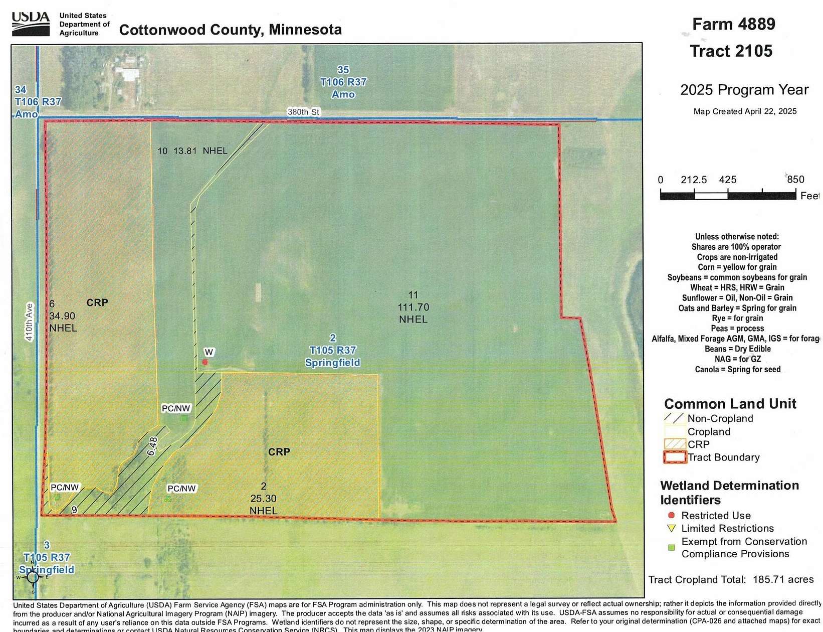 201 Acres of Land for Sale in Windom, Minnesota