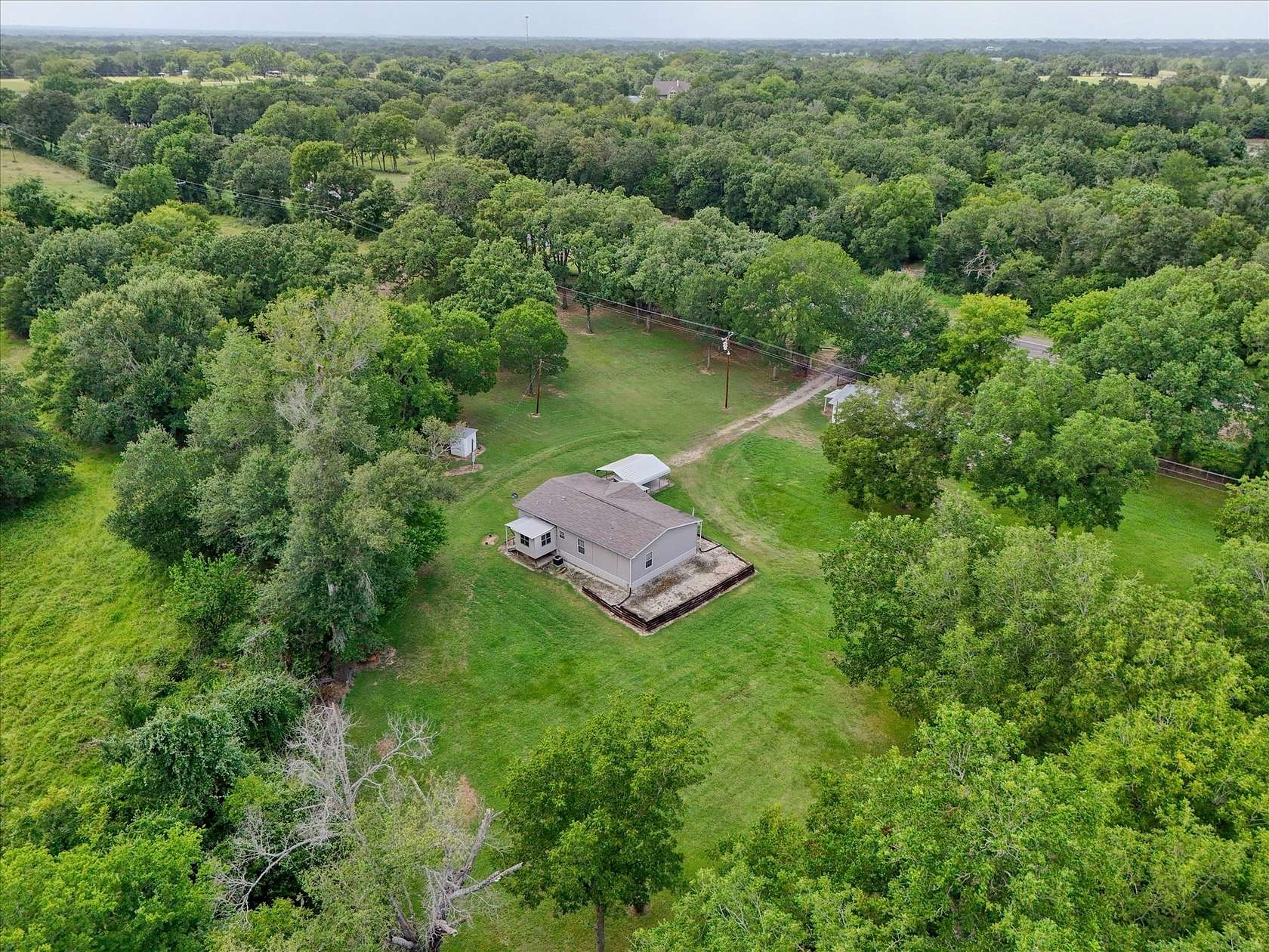 15 Acres of Recreational Land with Home for Sale in Groesbeck, Texas