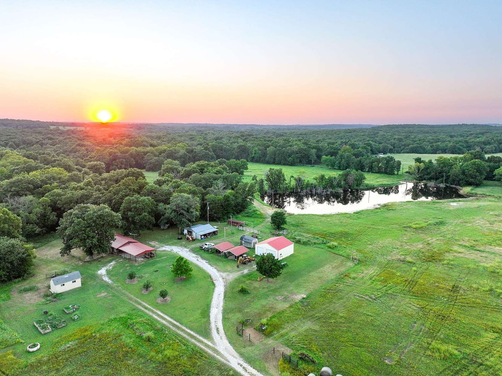 77 Acres of Land with Home for Sale in Jennings, Oklahoma
