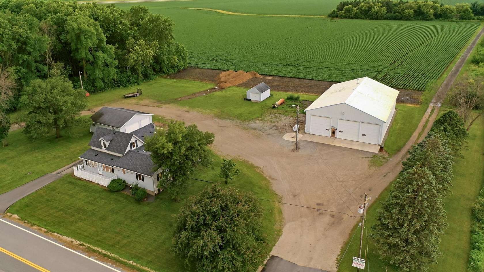 3 Acres of Land with Home for Sale in Claremont, Minnesota