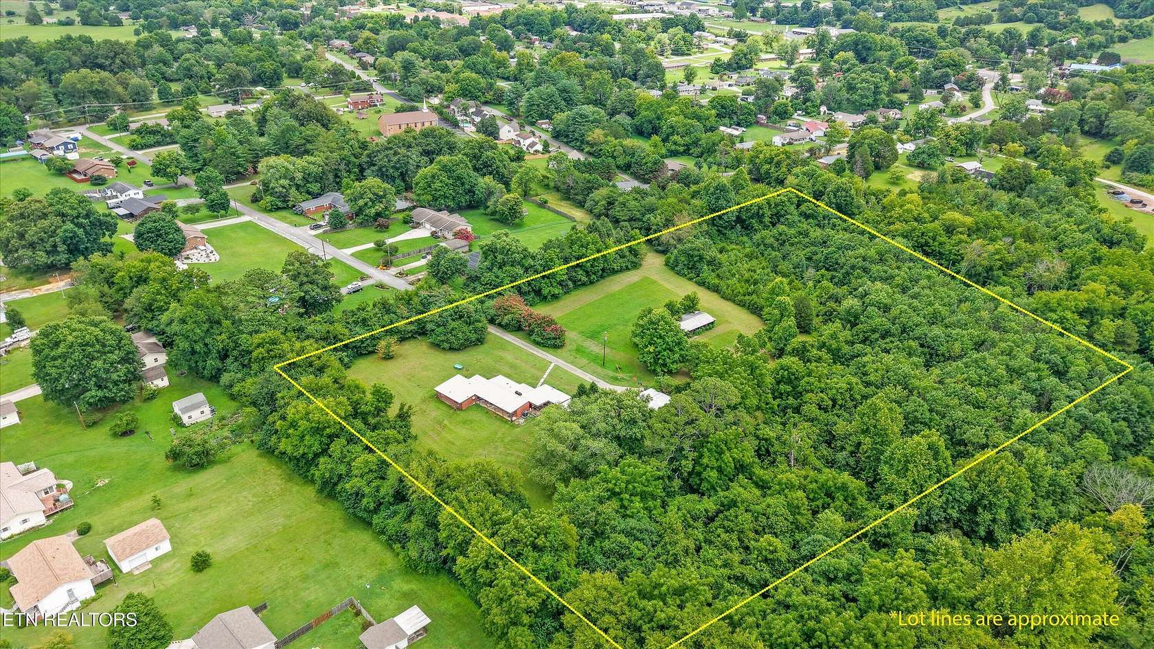 9.5 Acres of Land with Home for Sale in Knoxville, Tennessee