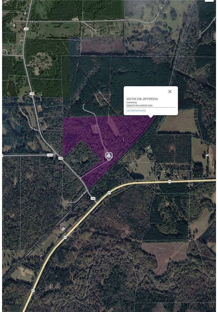 65 Acres of Recreational & Residential Land for Sale in Jefferson, Texas