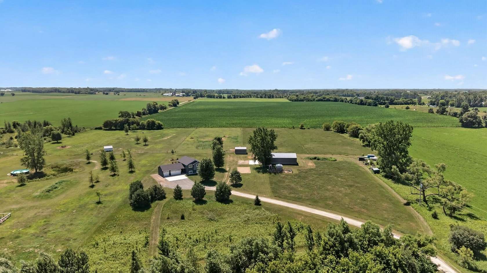10 Acres of Land with Home for Sale in North Branch, Minnesota