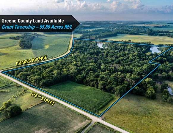 95.8 Acres of Land for Sale in Jefferson, Iowa