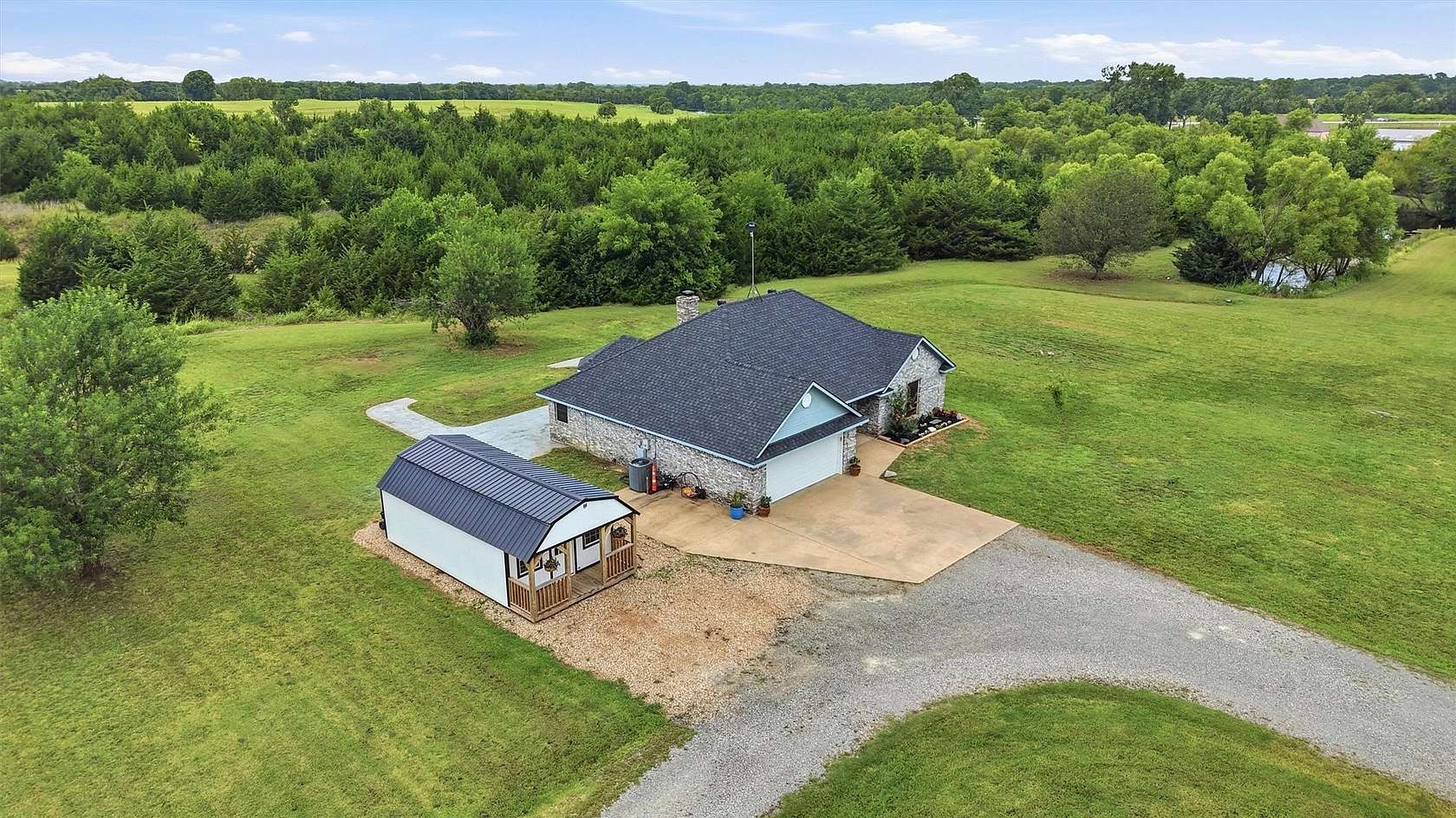 14.6 Acres of Recreational Land with Home for Sale in Dodd City, Texas