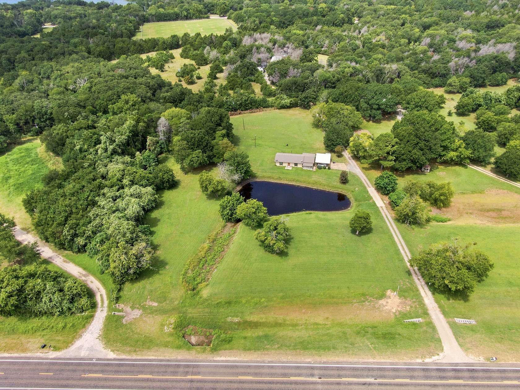 3.16 Acres of Land with Home for Sale in Purdon, Texas