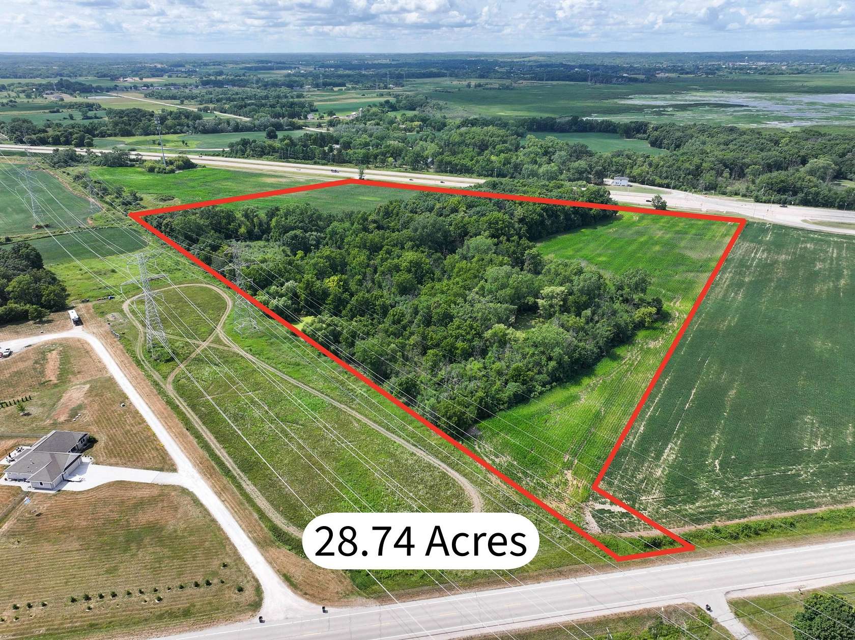 28.7 Acres of Commercial Land for Sale in Muskego, Wisconsin