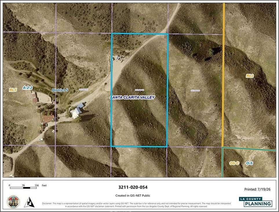 5 Acres of Land for Sale in Agua Dulce, California