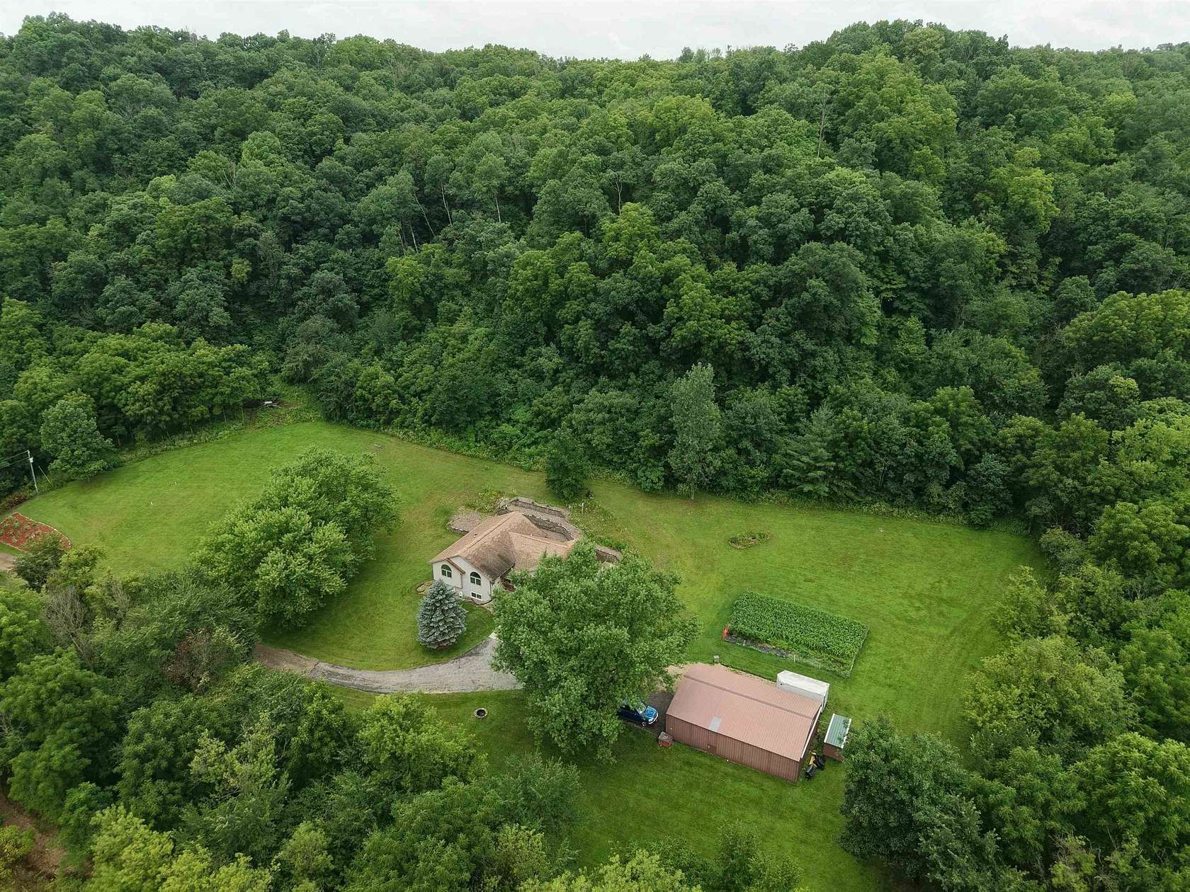 12.3 Acres of Recreational Land with Home for Sale in Boscobel, Wisconsin