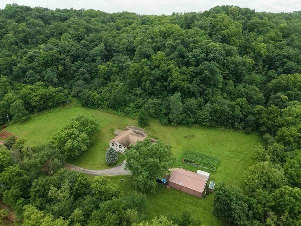 12.3 Acres of Recreational Land with Home for Sale in Boscobel, Wisconsin