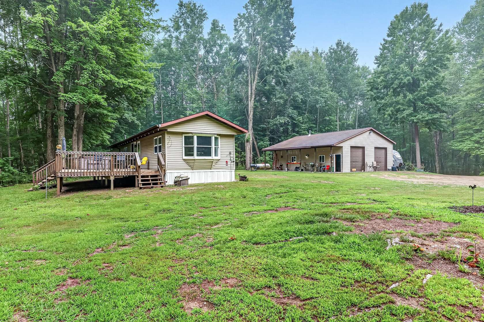 40.7 Acres of Land with Home for Sale in Bitely, Michigan