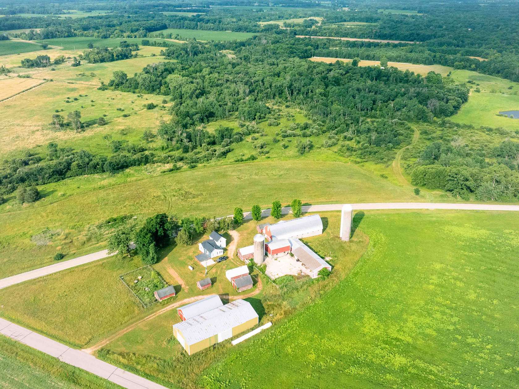 86 Acres of Land with Home for Auction in Portage, Wisconsin