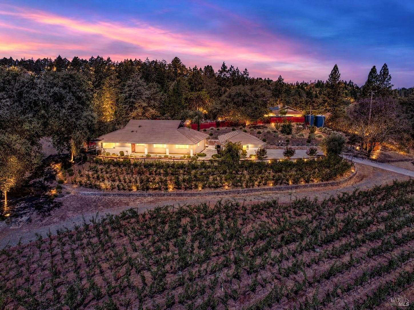 6.45 Acres of Land with Home for Sale in Angwin, California