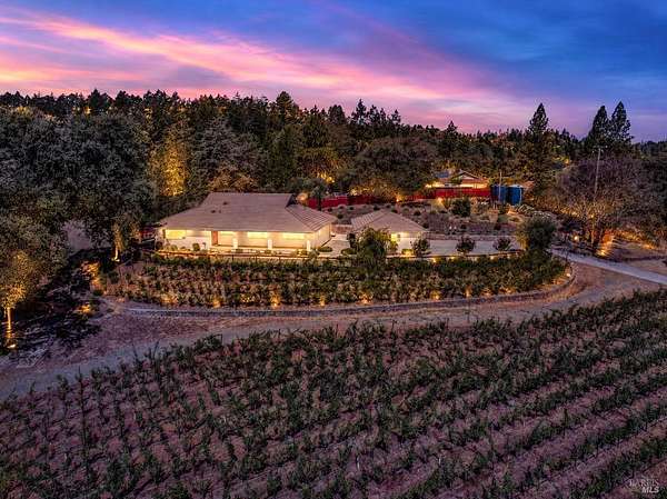 6.45 Acres of Land with Home for Sale in Angwin, California
