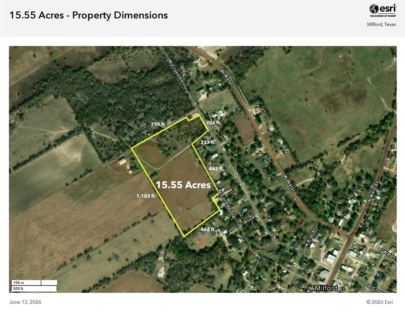 15.5 Acres of Land for Sale in Milford, Texas