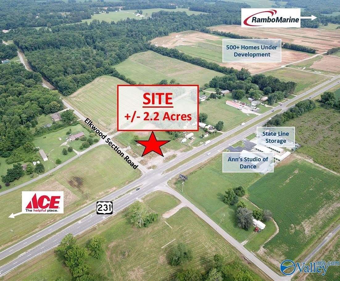 2.2 Acres of Commercial Land for Sale in Hazel Green, Alabama