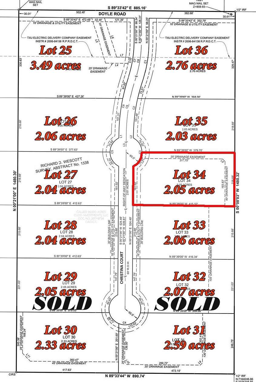 2 Acres of Residential Land for Sale in Krum, Texas