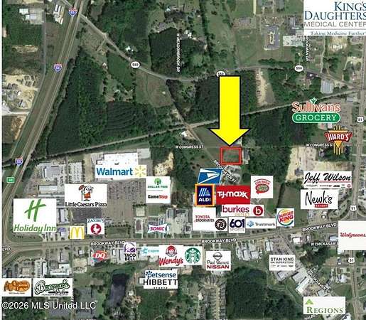 1.62 Acres of Commercial Land for Sale in Brookhaven, Mississippi