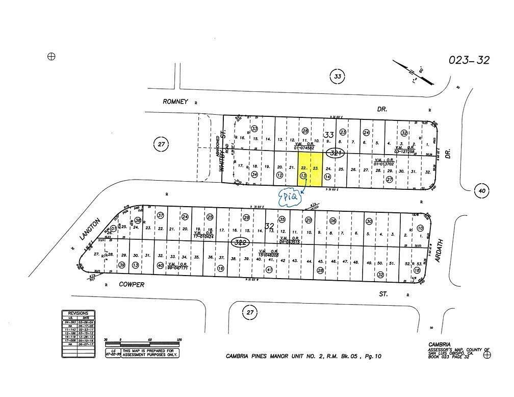 0.08 Acres of Land for Sale in Cambria, California