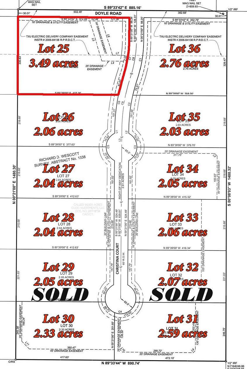 3.49 Acres of Residential Land for Sale in Krum, Texas