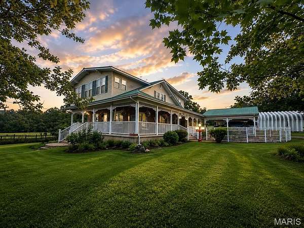 59 Acres of Agricultural Land with Home for Sale in Belleview, Missouri