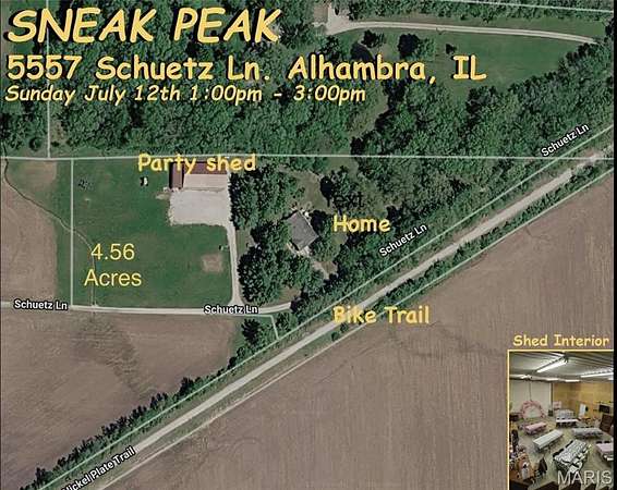 4.56 Acres of Land with Home for Sale in Alhambra, Illinois