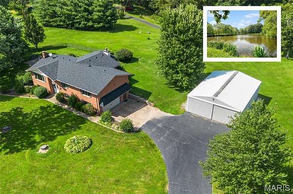5.74 Acres of Land with Home for Sale in O'Fallon, Illinois