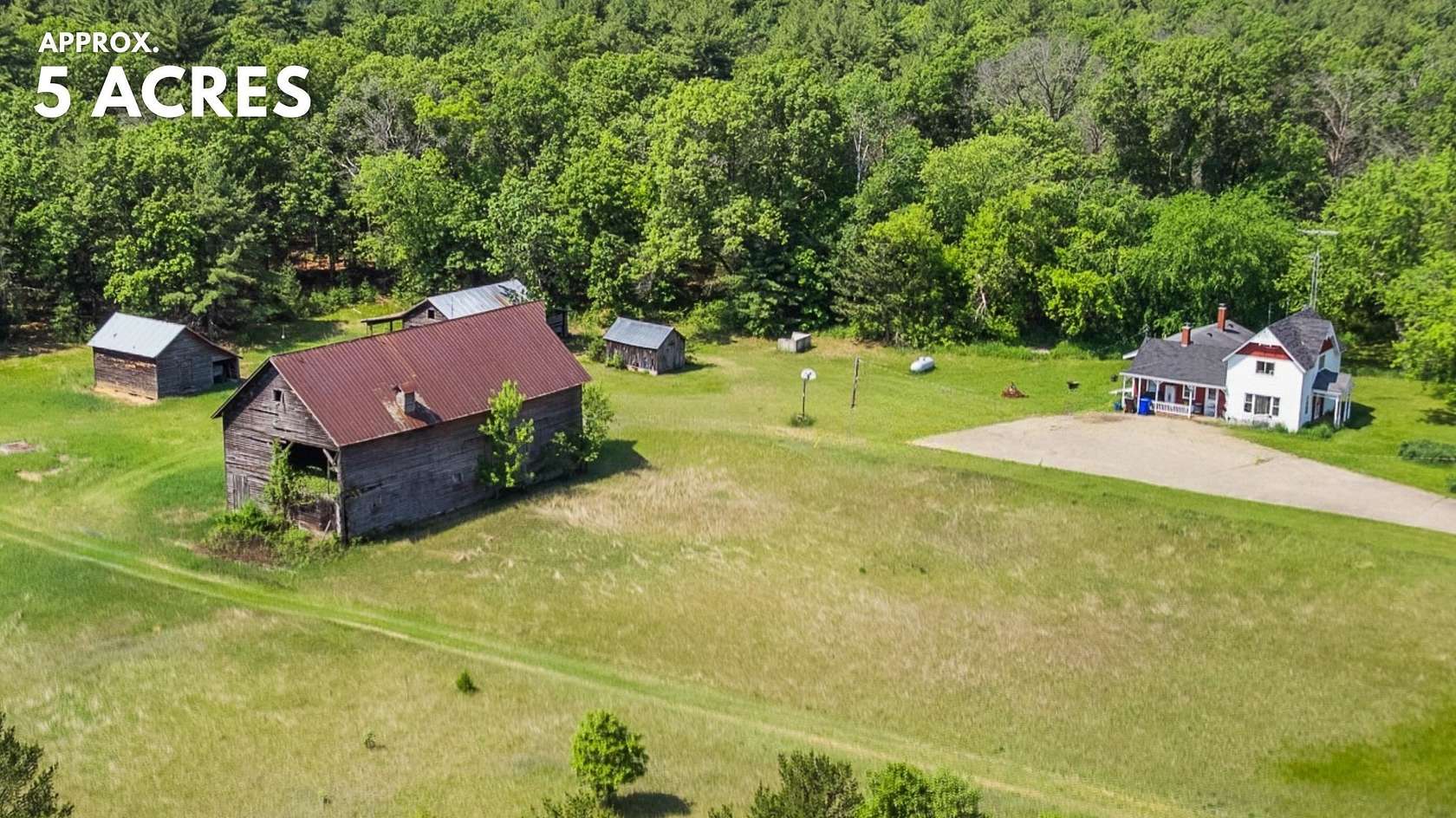 5 Acres of Land with Home for Sale in Arkdale, Wisconsin