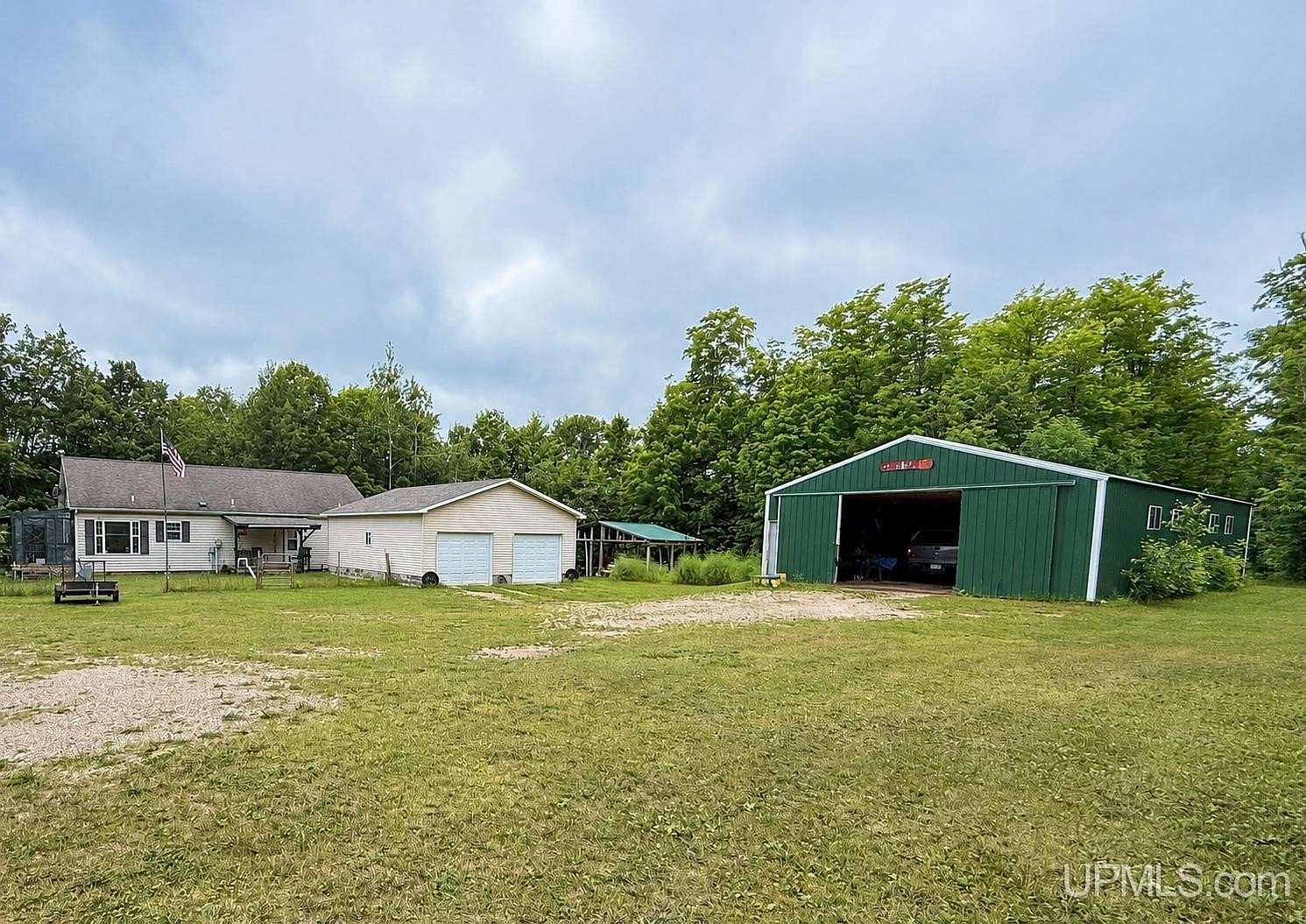 40 Acres of Recreational Land with Home for Sale in Gould City, Michigan